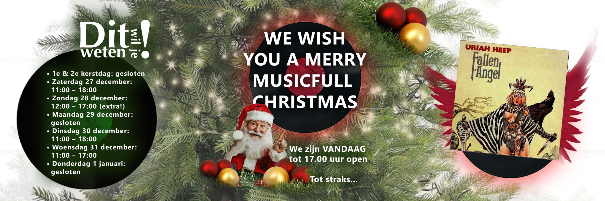 de platenzaak eindhoven kerst 2026 openingstijden